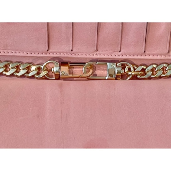 ✨Authentic Vintage CHANEL CC Logo Timeless Pink Caviar Leather Wallet On Chain - Picture 3 of 16